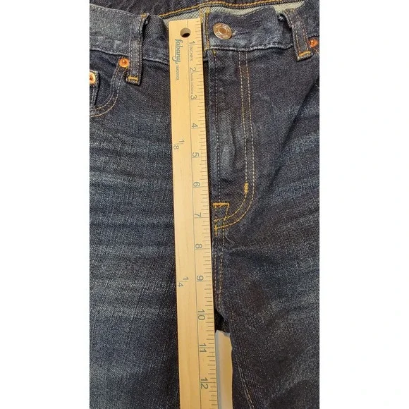 Gap Jeans Women Size 28R Distressed Best Girlfriend Raw Hem Dark Wash Gap Denim - Picture 15 of 16